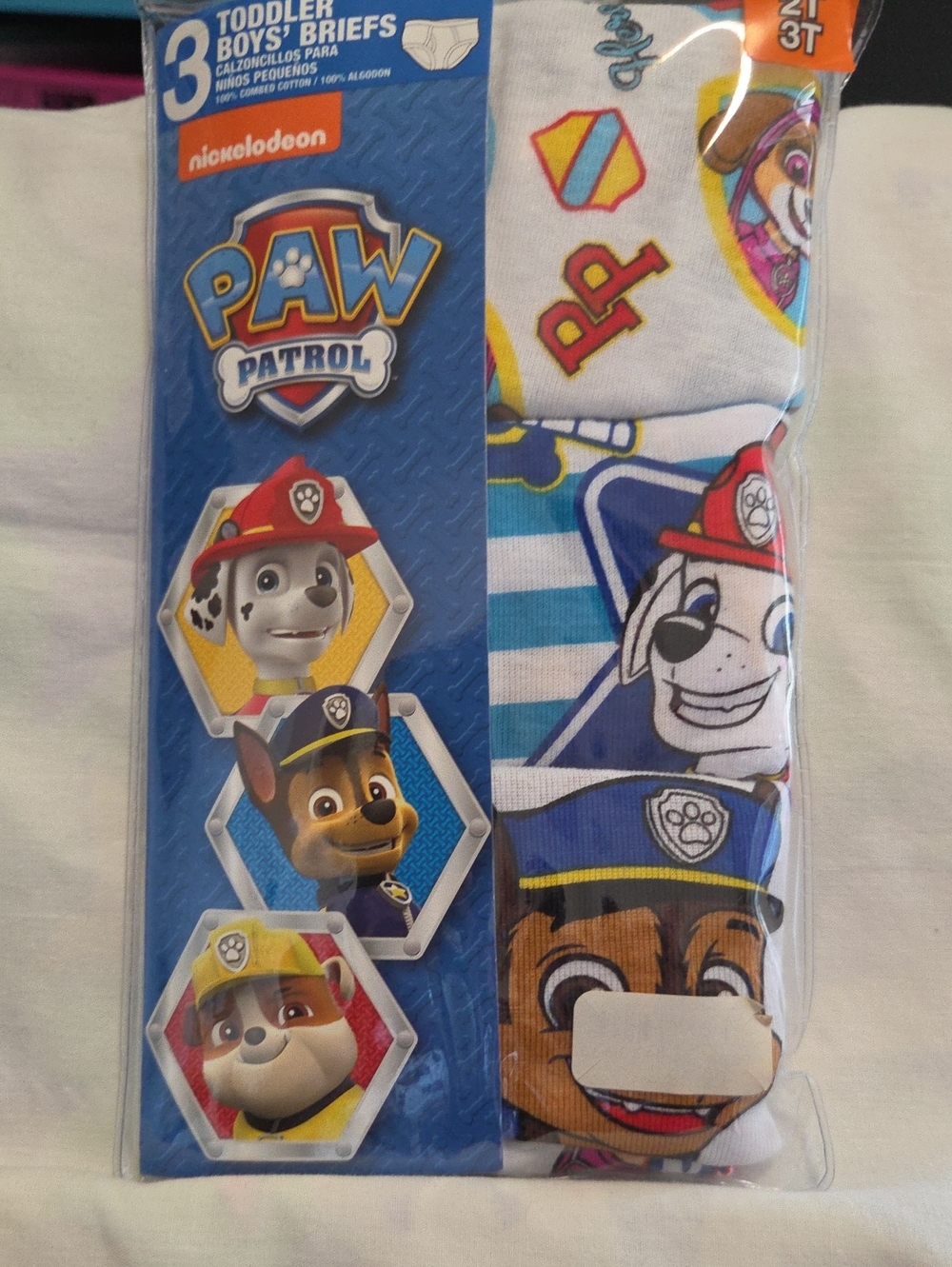 Paw Patrol Toddler Boys Briefs - 2T to 3T.